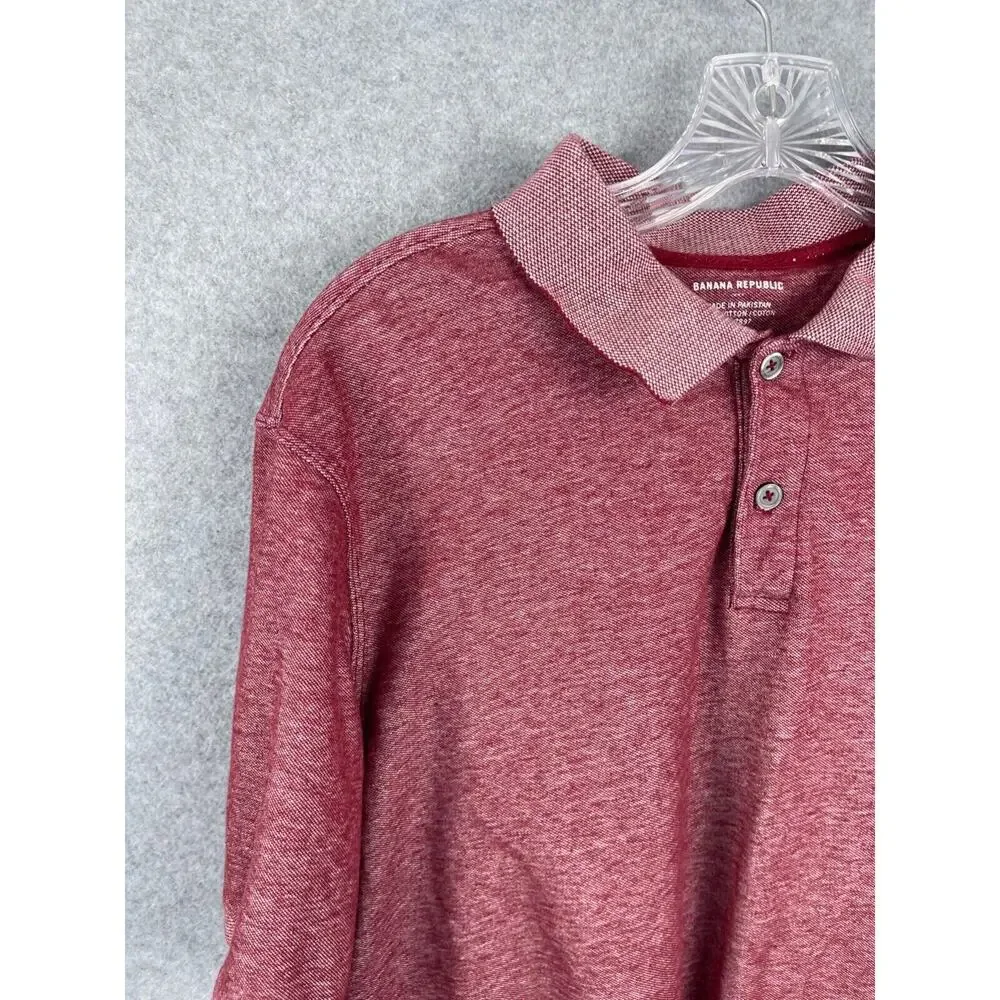 Banana Republic Polo Shirt Men's XL Red Short Sleeve Preppy Business‎ Casual